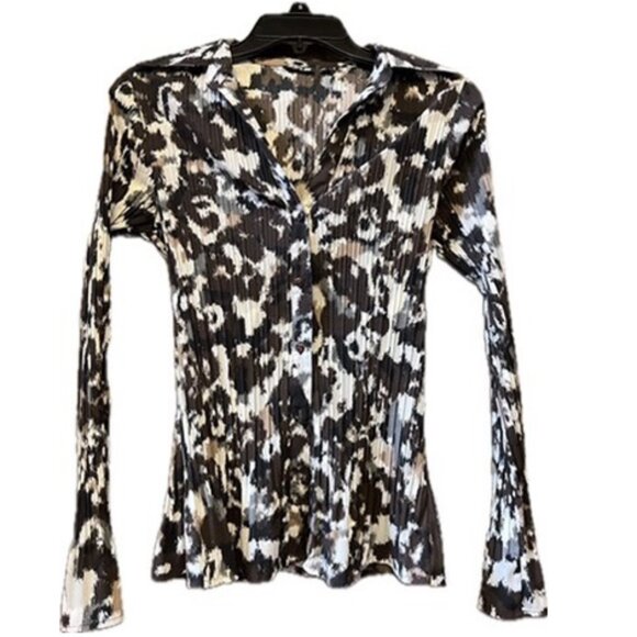 Apt. 9 crinkle button down blouse size Small - Picture 1 of 4